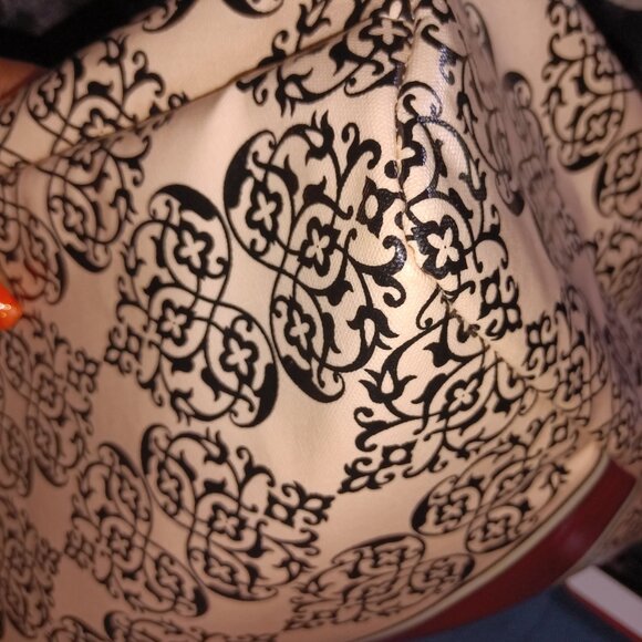 Brighton Large Burgundy and Black Design Tote - Picture 6 of 7